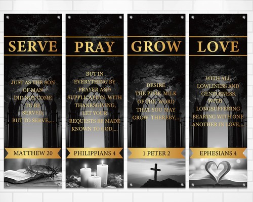 4pcs church banners for - church,